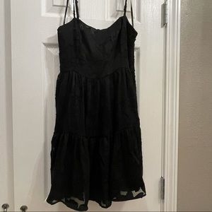 New short Black Rosa print dress